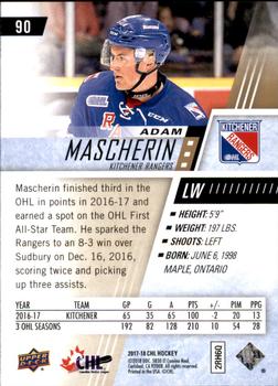 2017-18 Upper Deck CHL #90 Adam Mascherin Back