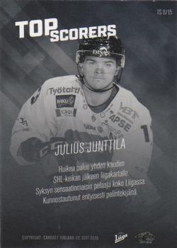 2017-18 Cardset Finland - Top Scorers #TS8 Julius Junttila Back