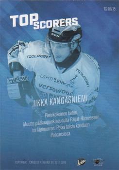 2017-18 Cardset Finland - Top Scorers #TS10 Iikka Kangasniemi Back