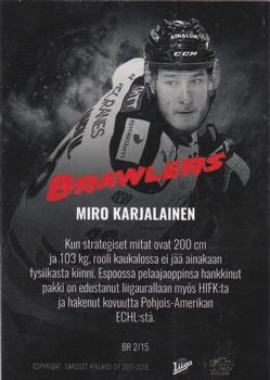 2017-18 Cardset Finland - Brawlers #BR2 Miro Karjalainen Back