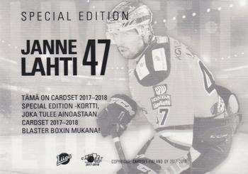 2017-18 Cardset Finland - Limited Edition (Series Two) #NNO Janne Lahti Back