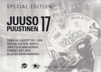 2017-18 Cardset Finland - Limited Edition (Series Two) #NNO Juuso Puustinen Back