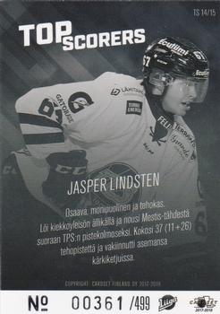 2017-18 Cardset Finland - Top Scorers Silver #TS14 Jasper Lindsten Back