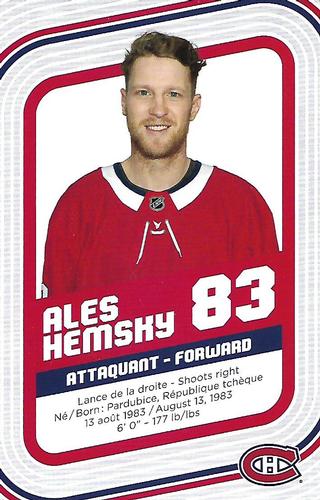 2017-18 Montreal Canadiens #NNO Ales Hemsky Back