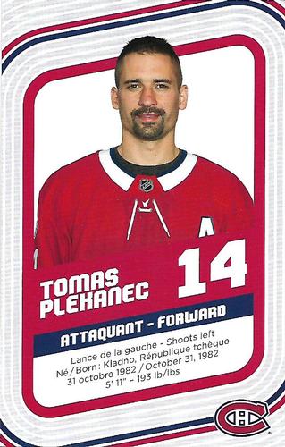 2017-18 Montreal Canadiens #NNO Tomas Plekanec Back