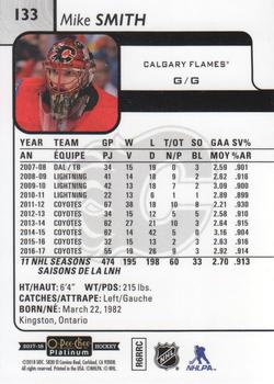 2017-18 O-Pee-Chee Platinum #133 Mike Smith Back