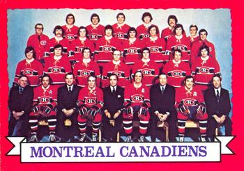 1973-74 O-Pee-Chee - Light Backs #100 Canadiens Team Front