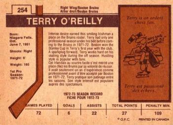 1973-74 O-Pee-Chee - Light Backs #254 Terry O'Reilly Back