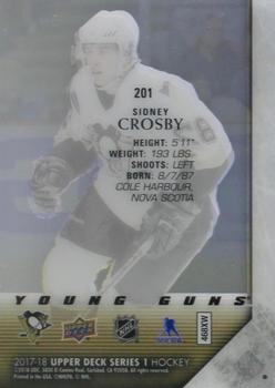 2017-18 Upper Deck - Young Guns Retro Acetate #201 Sidney Crosby Back