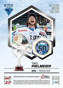 2014-15 Playercards Premium Serie 2 (DEL) - Meisterset #MS01 Timo Pielmeier Back