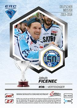 2014-15 Playercards Premium Serie 2 (DEL) - Meisterset #MS05 Jakub Ficenec Back