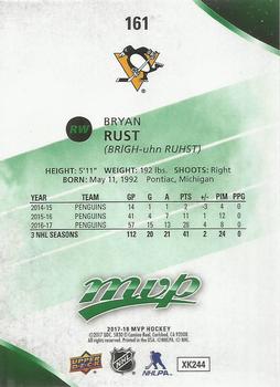 2017-18 Upper Deck MVP - Green Script #161 Bryan Rust Back