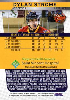 2016-17 Choice Erie Otters (OHL) #22 Dylan Strome Back