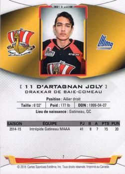 2015-16 Baie-Comeau Drakkar (QMJHL) #7 D'Artagnan Joly Back