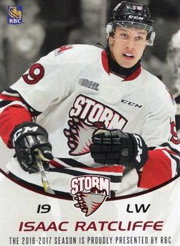 2016-17 Guelph Storm (OHL) Series 2 #NNO Isaac Ratcliffe Front