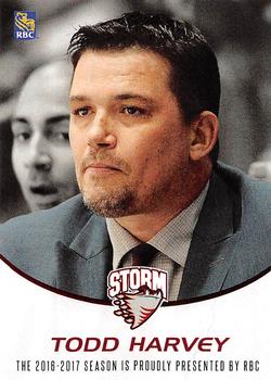 2016-17 Guelph Storm (OHL) Series 2 #NNO Todd Harvey Front