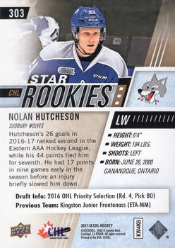 2017-18 Upper Deck CHL - High Gloss #303 Nolan Hutcheson Back