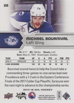 2017-18 Upper Deck AHL - Silver Foil #26 Michael Bournival Back