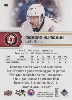 2017-18 Upper Deck AHL - Silver Foil #46 Morgan Kimchuk Back