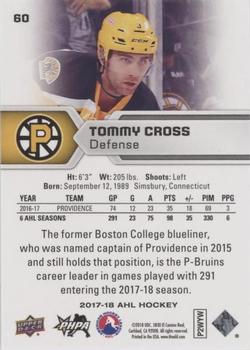 2017-18 Upper Deck AHL - Silver Foil #60 Tommy Cross Back