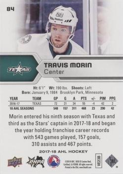 2017-18 Upper Deck AHL - Silver Foil #84 Travis Morin Back