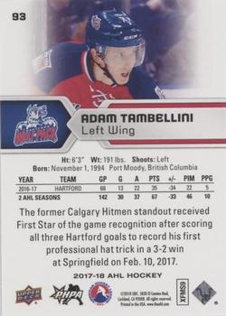 2017-18 Upper Deck AHL - Silver Foil #93 Adam Tambellini Back