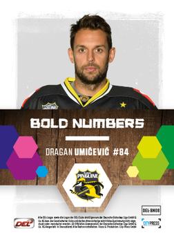 2017-18 Playercards (DEL) - Bold Numbers #DEL-BN08 Dragan Umicevic Back