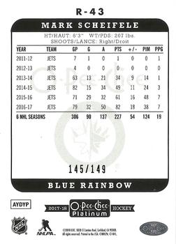 2017-18 O-Pee-Chee Platinum - Retro Blue Rainbow #R-43 Mark Scheifele Back