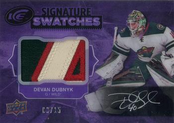 2017-18 Upper Deck Ice - Signature Swatches - Patch Auto #SS-DD Devan Dubnyk Front