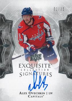 2017-18 Upper Deck Ice - Exquisite Collection - Signatures #ES-AO Alexander Ovechkin Front