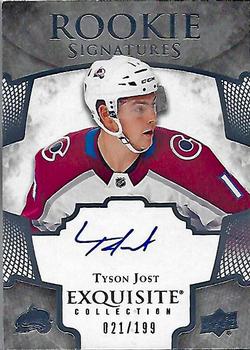 2017-18 Upper Deck Ice - Exquisite Collection - Rookie Signatures #ERS-TJ Tyson Jost Front
