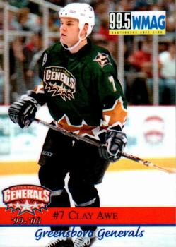1999-00 Roox Greensboro Generals (ECHL) #2 Clay Awe Front