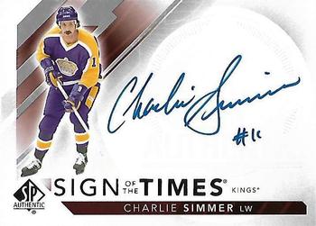 2017-18 SP Authentic - Sign of the Times #SOTT-SI Charlie Simmer Front