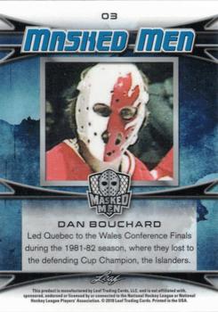 2017-18 Leaf Masked Men - Metal Masked Men #3 Dan Bouchard Back