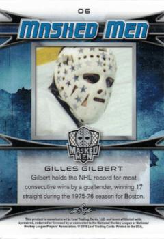 2017-18 Leaf Masked Men - Metal Masked Men #6 Gilles Gilbert Back