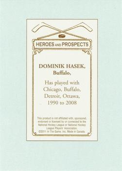 2010-11 In The Game Heroes and Prospects - 100 Years of Hockey Card Collecting #39 Dominik Hasek Back