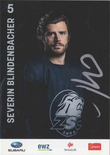 2015-16 ZSC Lions (NL) Autographs #NNO Severin Blindenbacher Front