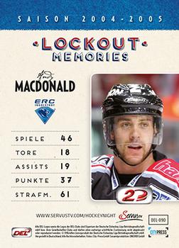 2013-14 Playercards Inside (DEL) #90 Andy McDonald Back