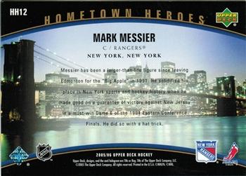 2005-06 Upper Deck - Hometown Heroes #HH12 Mark Messier Back