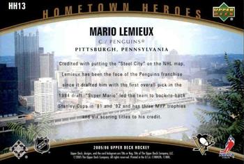 2005-06 Upper Deck - Hometown Heroes #HH13 Mario Lemieux Back