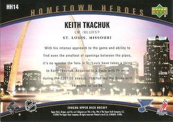 2005-06 Upper Deck - Hometown Heroes #HH14 Keith Tkachuk Back