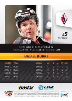 2012-13 HockeyAllsvenskan #ALLS-097 Mikael Kurki Back