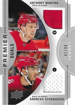 2017-18 Upper Deck Premier - Premier Duals - Jersey Relics #PD2-MA Anthony Mantha / Andreas Athanasiou Front