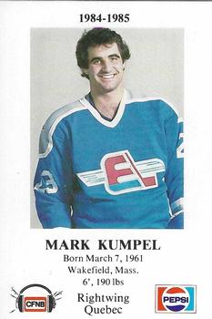 1984-85 Fredericton Express (AHL) Police #19 Mark Kumpel Front