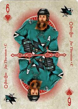 2018-19 O-Pee-Chee - Playing Cards #6♥ Joe Thornton Front
