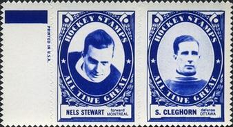 1961-62 Topps - Stamp Pairs #NNO Nels Stewart / Sprague Cleghorn Front
