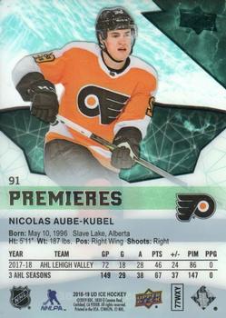 2018-19 Upper Deck Ice #91 Nicolas Aube-Kubel Back