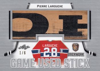 2017-18 Leaf Stickwork - Game-Used Stick - Silver #GS-45 Pierre Larouche Front