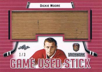 2017-18 Leaf Stickwork - Game-Used Stick - Red #GS-22 Dickie Moore Front