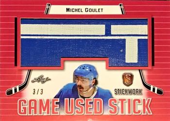 2017-18 Leaf Stickwork - Game-Used Stick - Red #GS-38 Michel Goulet Front